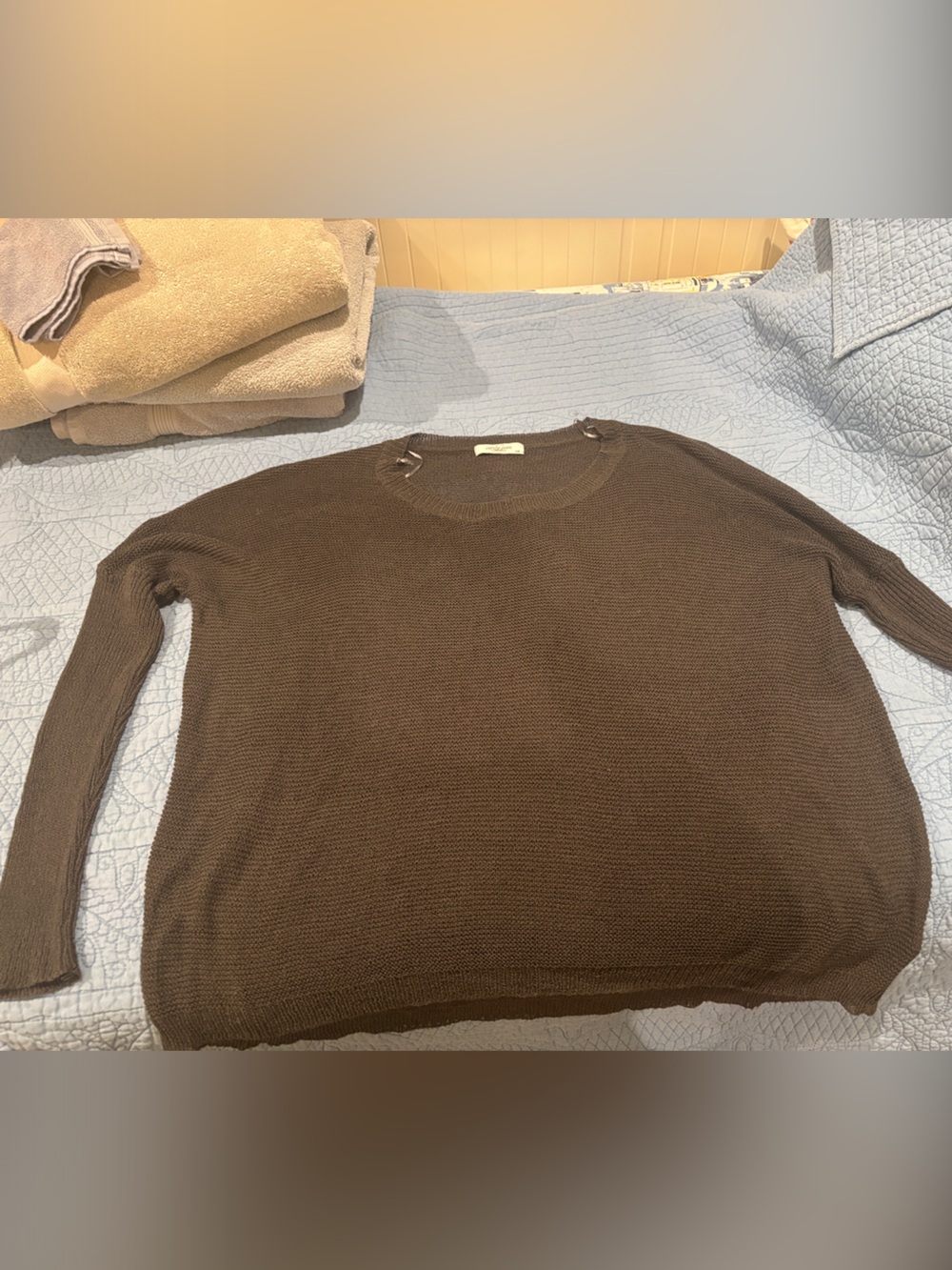 Carly Jean Los Angeles Brown Crewneck Sweater